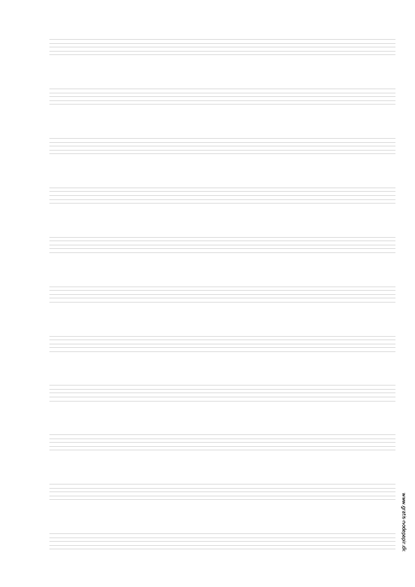 Free blank music score sheets - A4 11 systems vertical Free blank music score sheets - A4 11 systems vertical