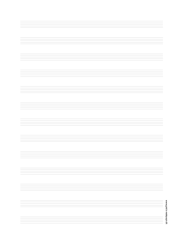 Free blank music score sheets - A4 13 systems vertical Free blank music score sheets - A4 13 systems vertical